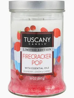 Tuscany Jar Candle Limited Edition Scented Triple Pour Firecracker Pop
