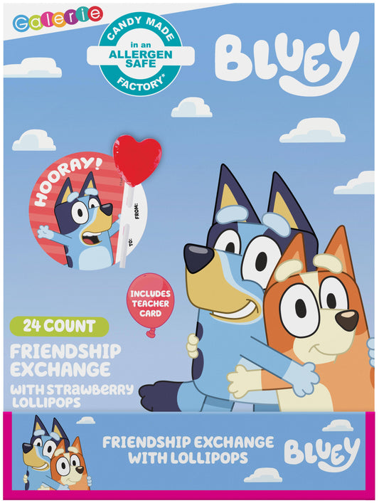 BLUEY 24ct Lollipop & Card Exchange - Bluey Head Lollipops