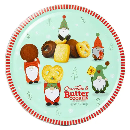 Christmas Chocolate & Butter Cookies Tin - Cookies