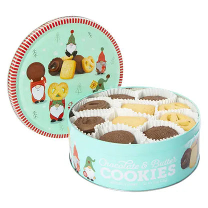Christmas Chocolate & Butter Cookies Tin - Cookies