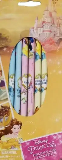 Disney Princess Personalized 6-Pack Pencil - Wooden Pencils