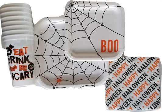 Eat Drink and Be Scary Halloween Party Pack - Plates Cups