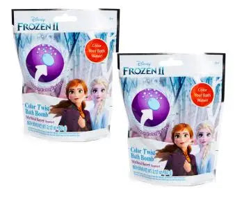 Frozen II Kids Color-Twist Bath Bombs -2pk Mythical Berry