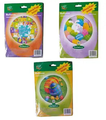 Happy Easter Assorted 3pk 18 Foil Balloons - Balloons