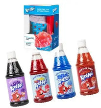 Load image into Gallery viewer, Kool-Aid Snow Cone Syrup Kit with 20 Strip cups &amp; straws

