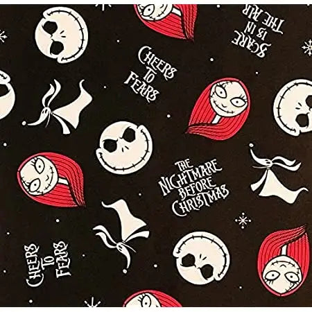 Nightmare Before Christmas on Black Wrapping Paper Gift Wrap