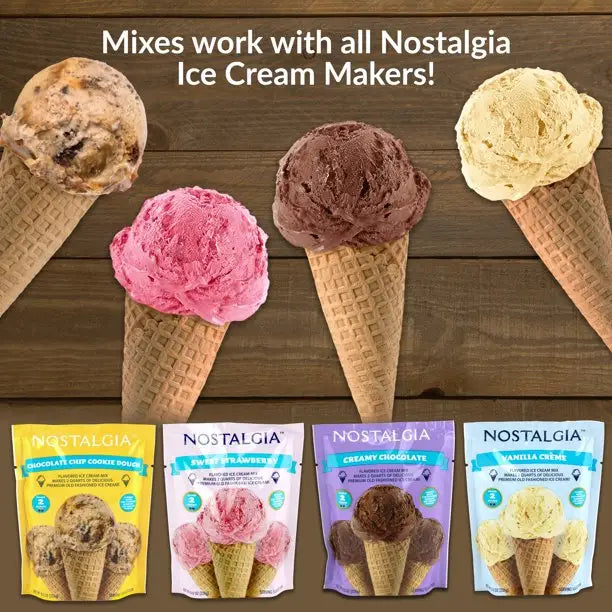 Nostalgia Ice Cream Starter Pack - Ice Cream Maker Rock Salt