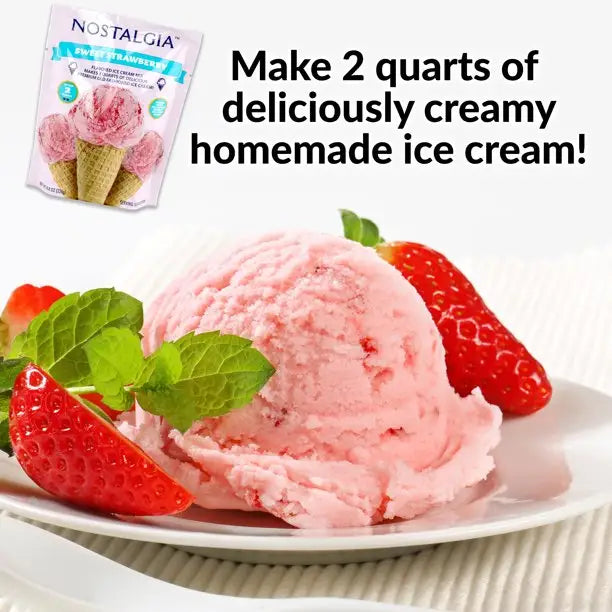 Nostalgia Ice Cream Starter Pack - Ice Cream Maker Rock Salt
